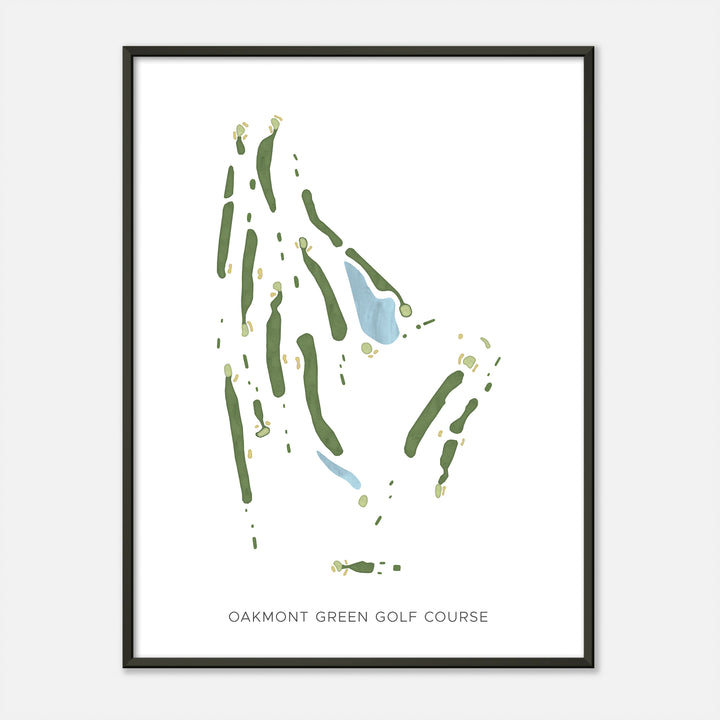 Print of Oakmont Green Golf Course Modern Map