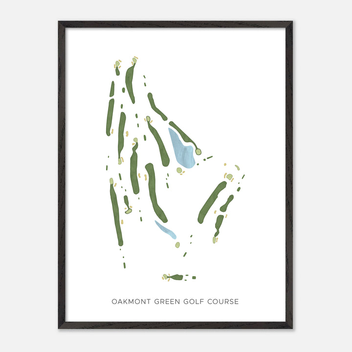 Print of Oakmont Green Golf Course Modern Map