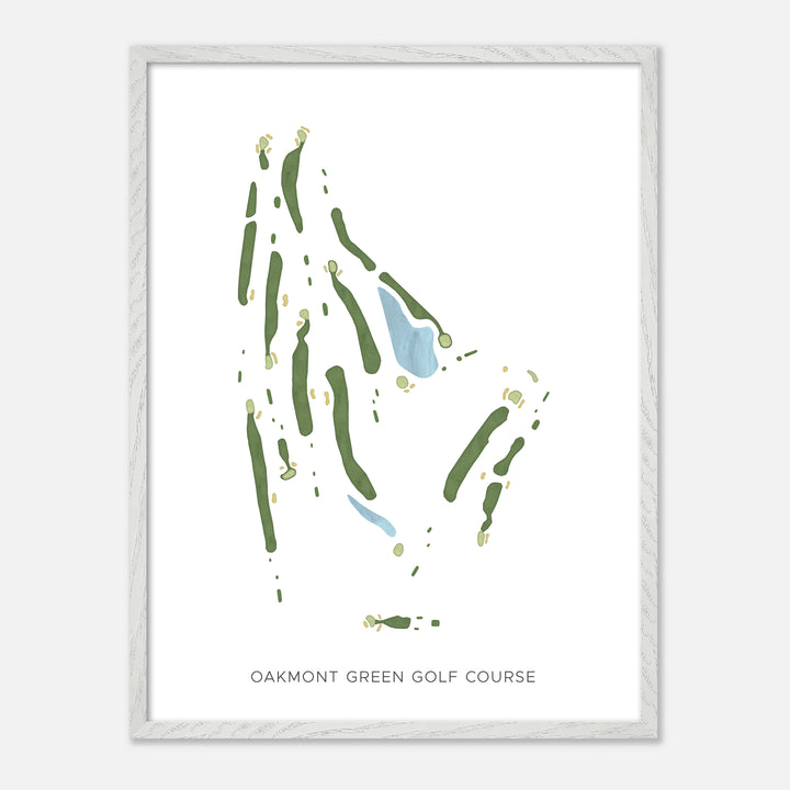 Print of Oakmont Green Golf Course Modern Map
