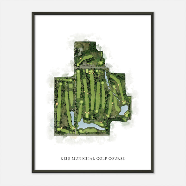 Print of Reid Municipal Golf Course Classic Map