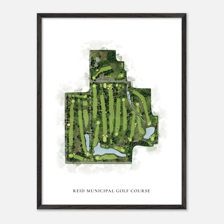 Print of Reid Municipal Golf Course Classic Map