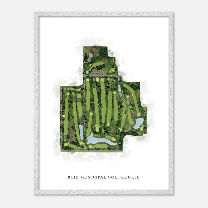 Print of Reid Municipal Golf Course Classic Map