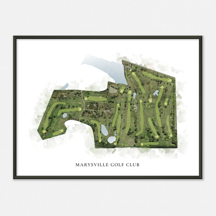 Print of Marysville Golf Club Classic Map