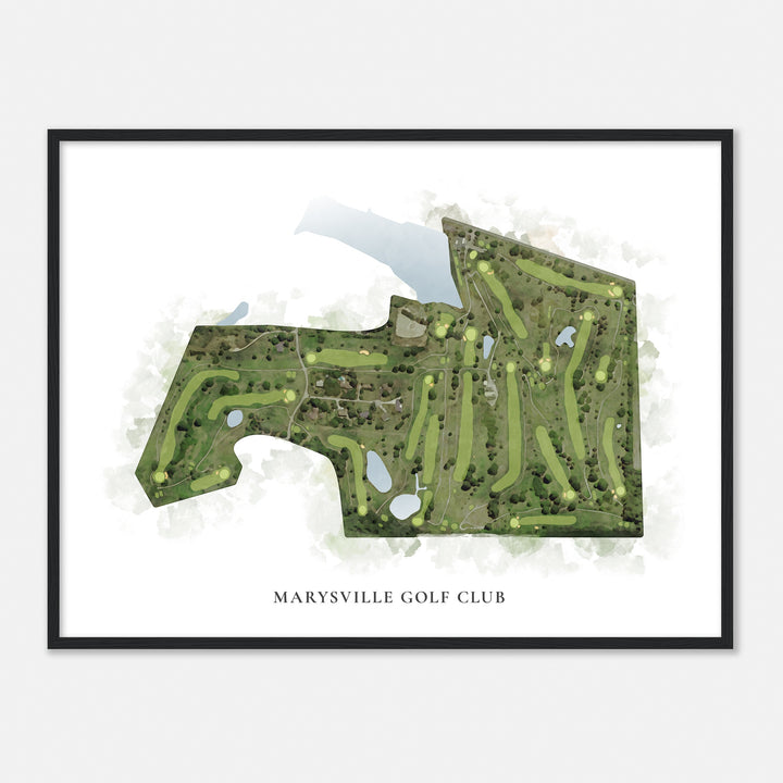 Print of Marysville Golf Club Classic Map