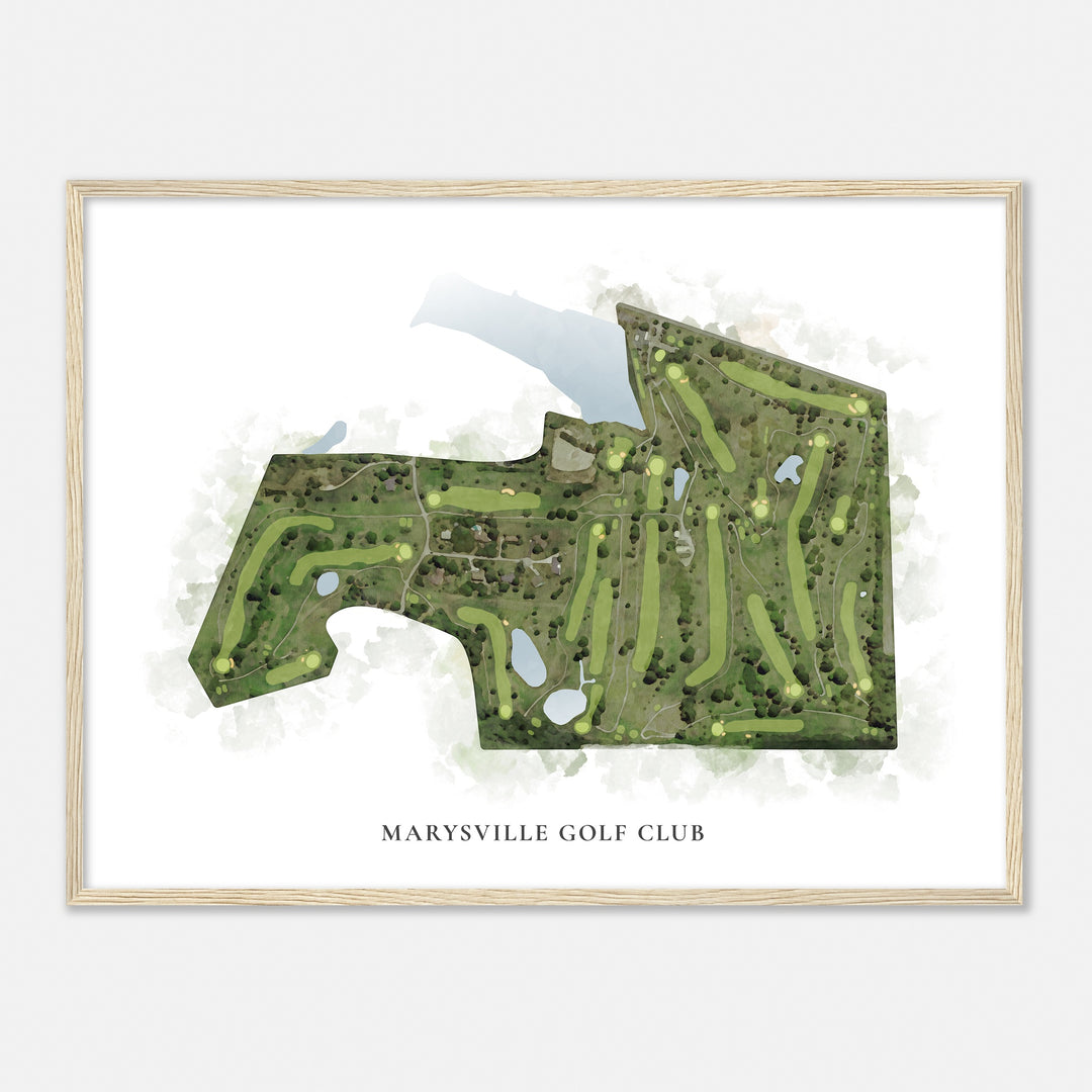 Print of Marysville Golf Club Classic Map