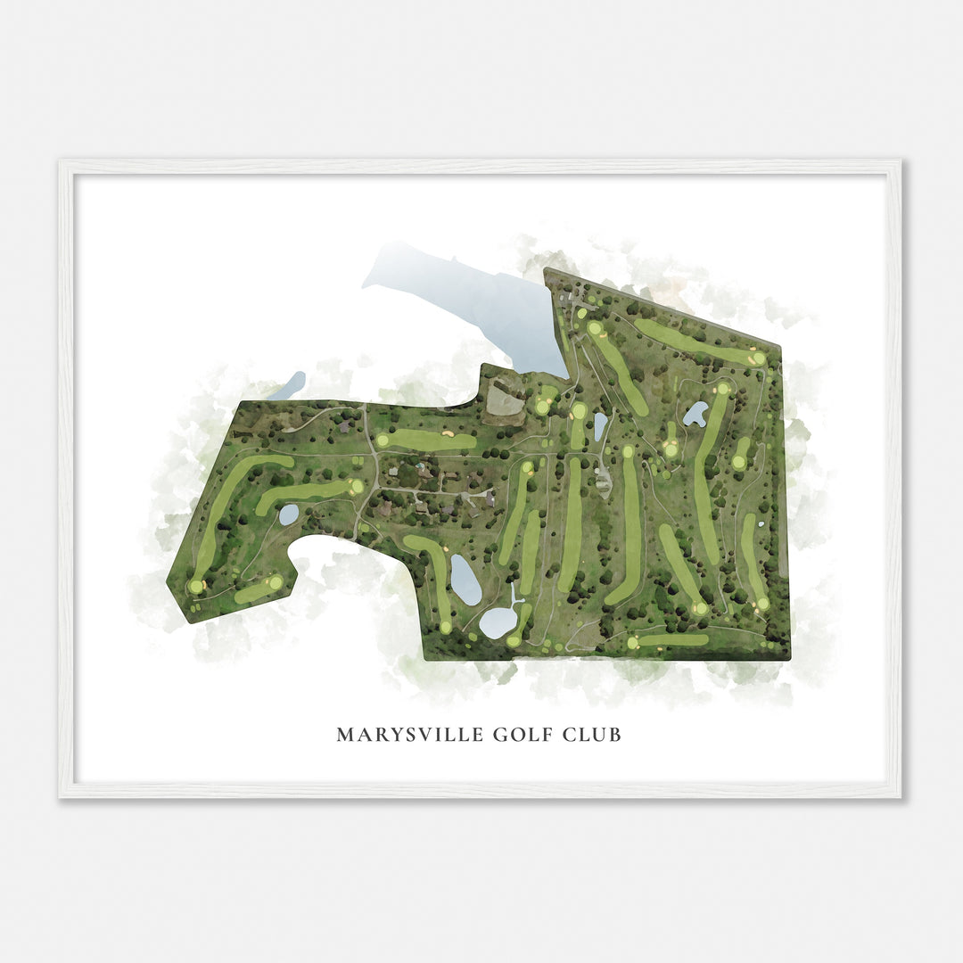 Print of Marysville Golf Club Classic Map