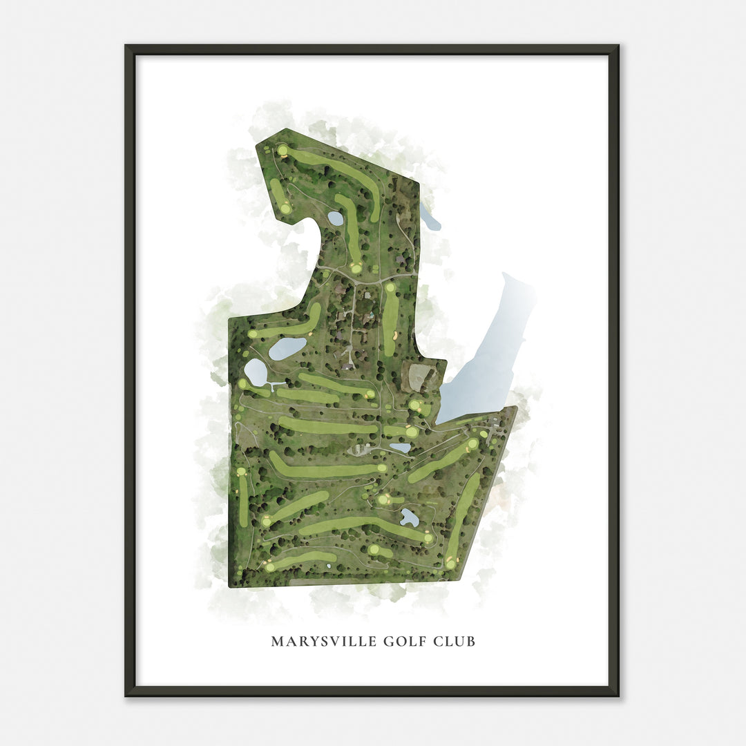 Print of Marysville Golf Club Classic Map