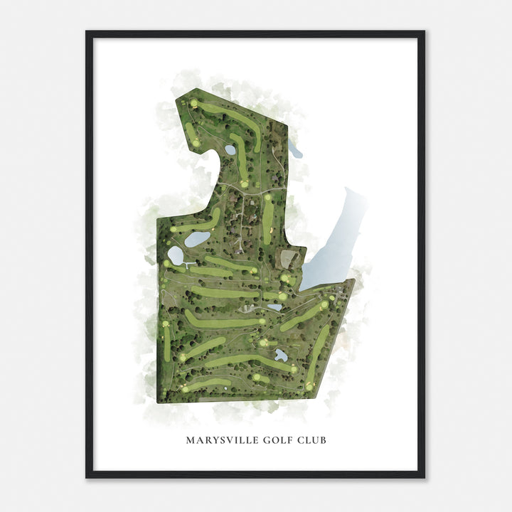Print of Marysville Golf Club Classic Map