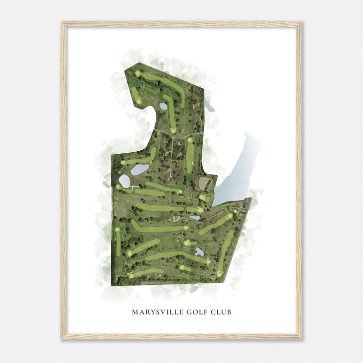 Print of Marysville Golf Club Classic Map