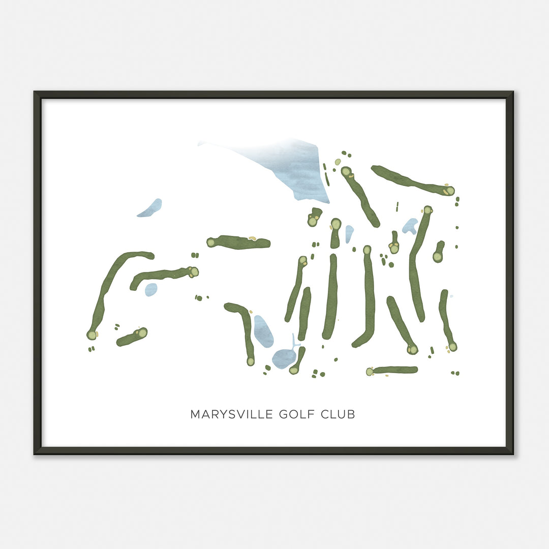 Print of Marysville Golf Club Modern Map