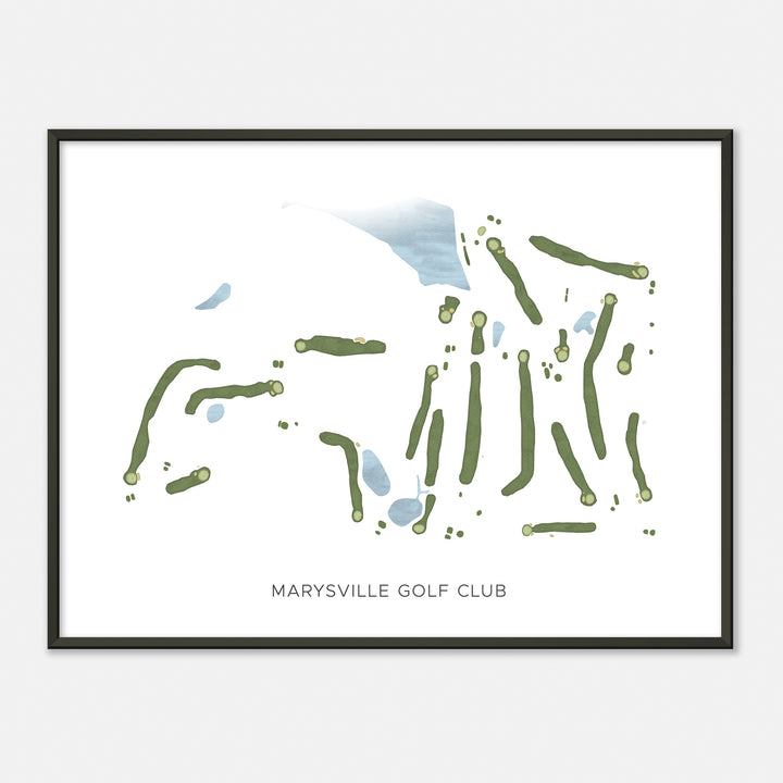 Print of Marysville Golf Club Modern Map