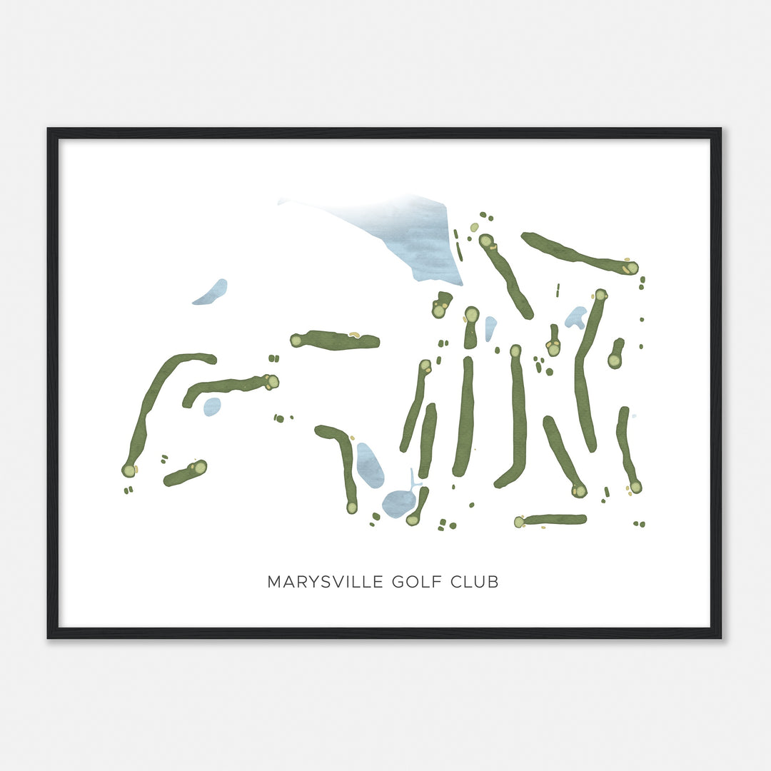 Print of Marysville Golf Club Modern Map