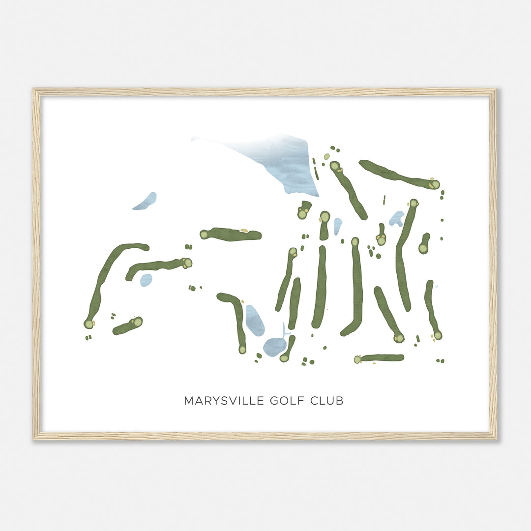Print of Marysville Golf Club Modern Map