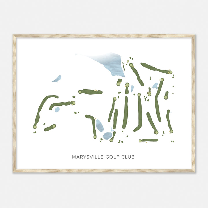 Print of Marysville Golf Club Modern Map