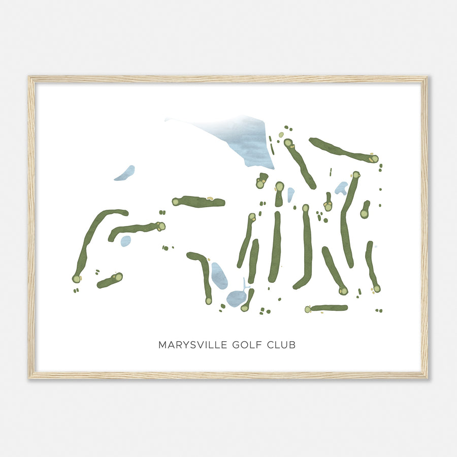Print of Marysville Golf Club Modern Map