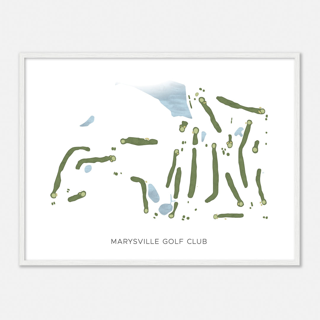 Print of Marysville Golf Club Modern Map