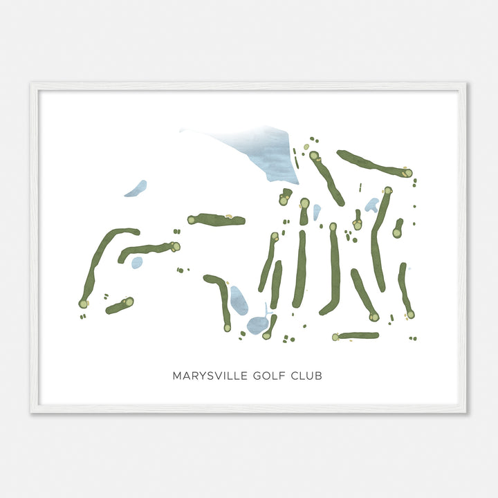 Print of Marysville Golf Club Modern Map