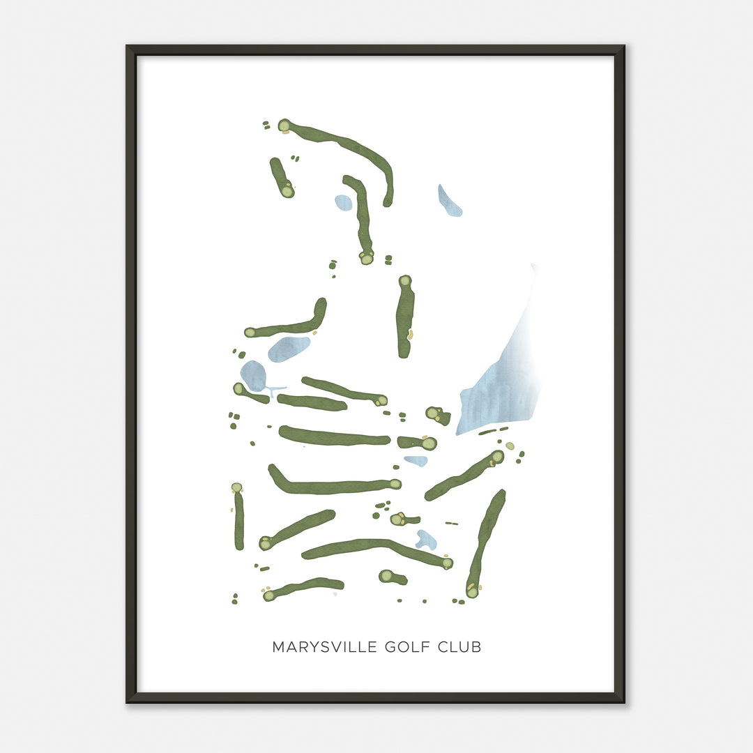 Print of Marysville Golf Club Modern Map