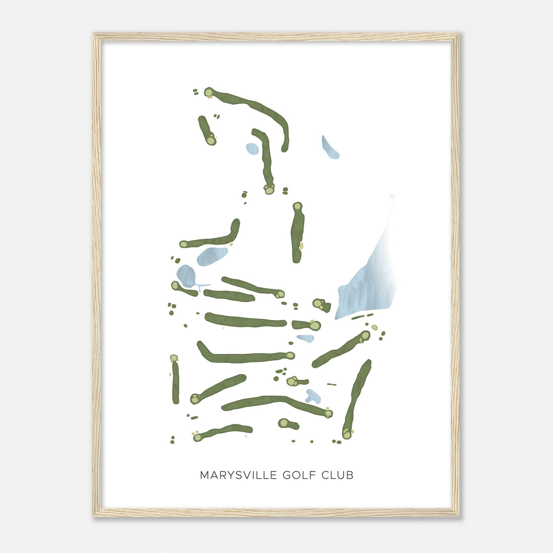Print of Marysville Golf Club Modern Map