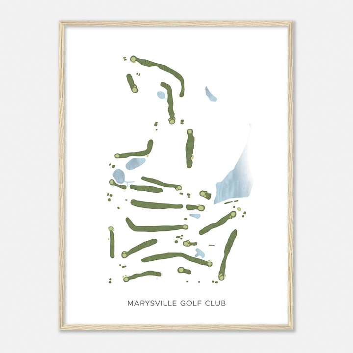 Print of Marysville Golf Club Modern Map