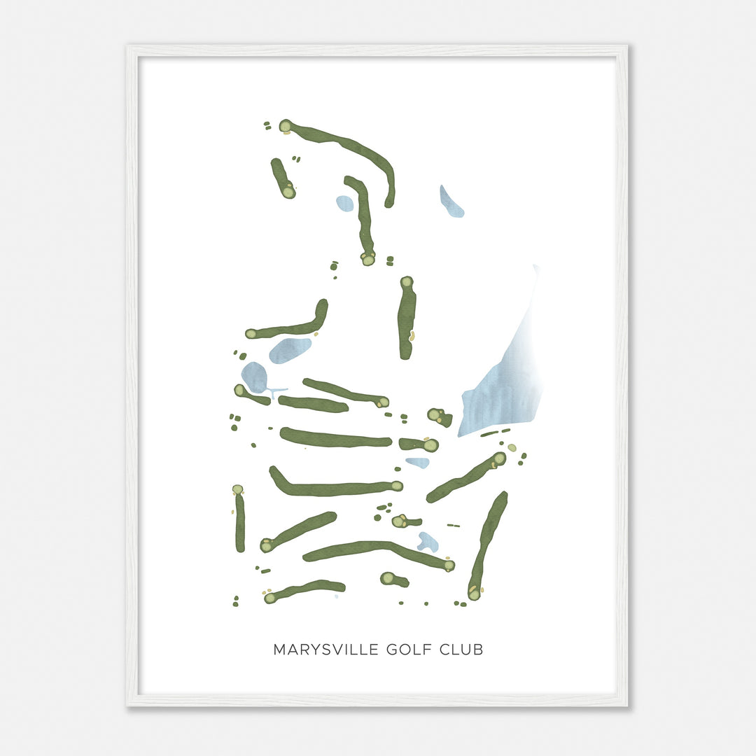 Print of Marysville Golf Club Modern Map