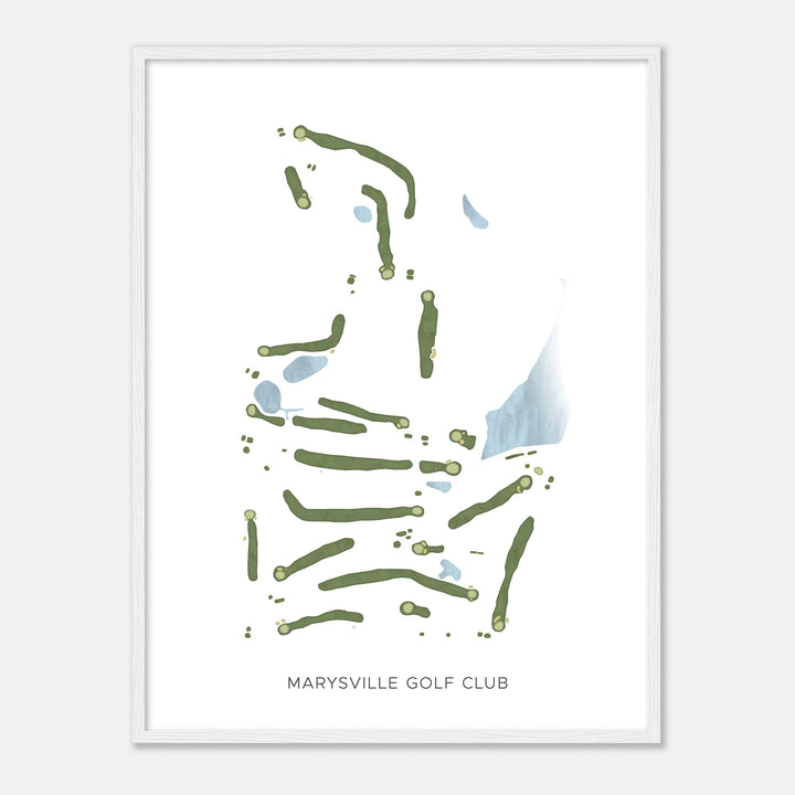 Print of Marysville Golf Club Modern Map
