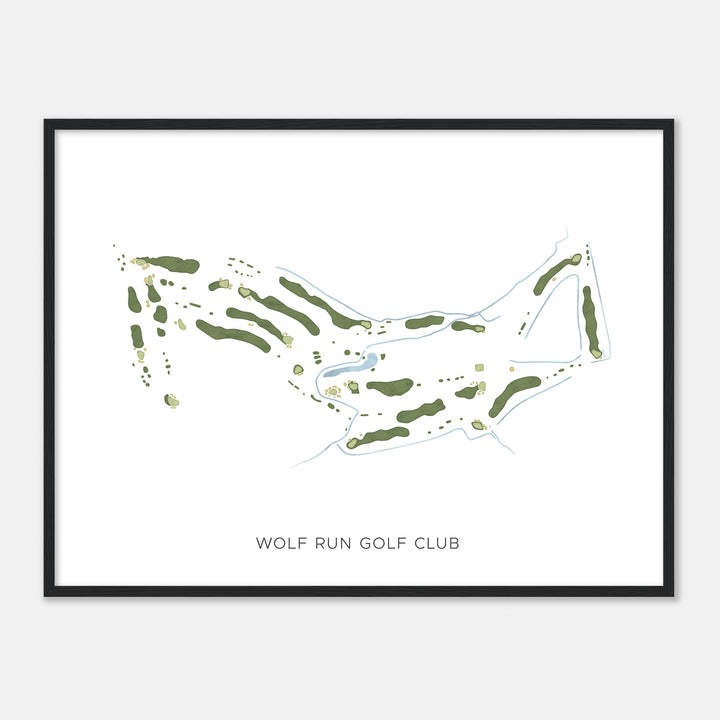Print of Wolf Run Golf Club Modern Map