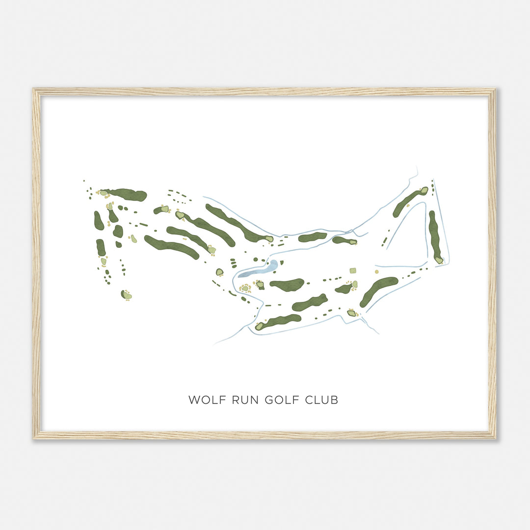 Print of Wolf Run Golf Club Modern Map
