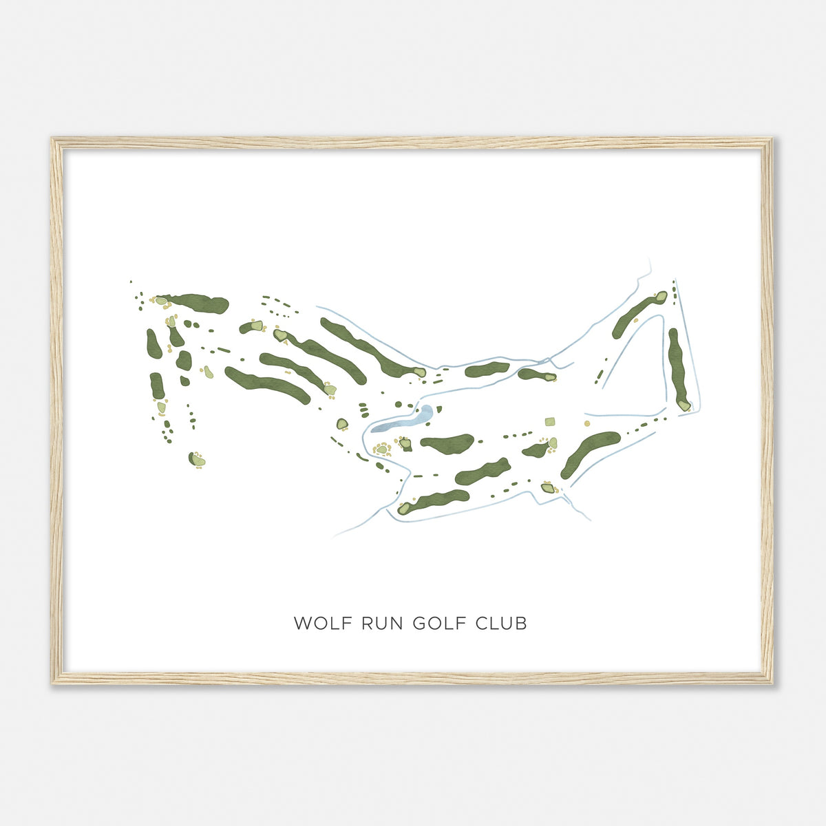 Print of Wolf Run Golf Club Modern Map