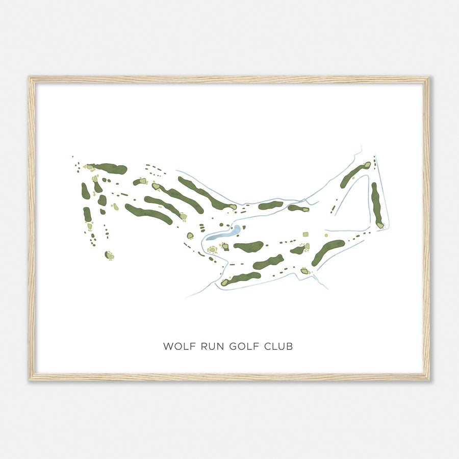 Print of Wolf Run Golf Club Modern Map