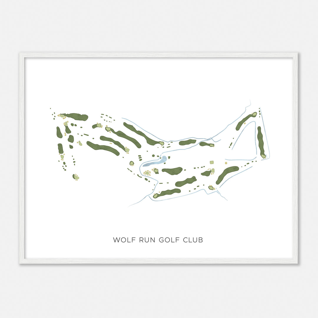 Print of Wolf Run Golf Club Modern Map