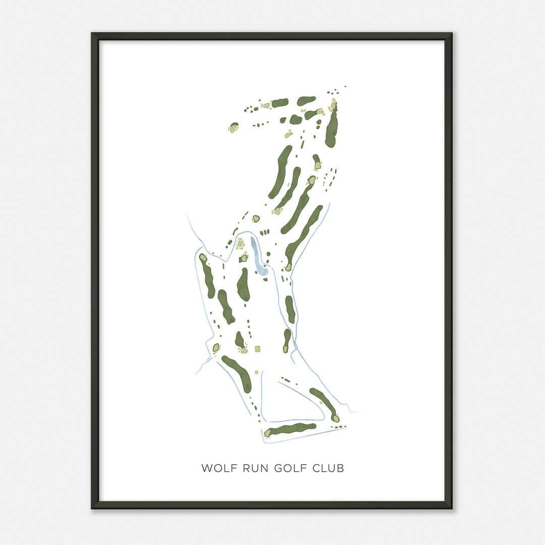 Print of Wolf Run Golf Club Modern Map