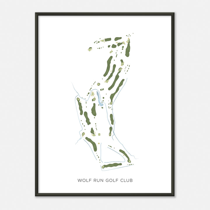 Print of Wolf Run Golf Club Modern Map