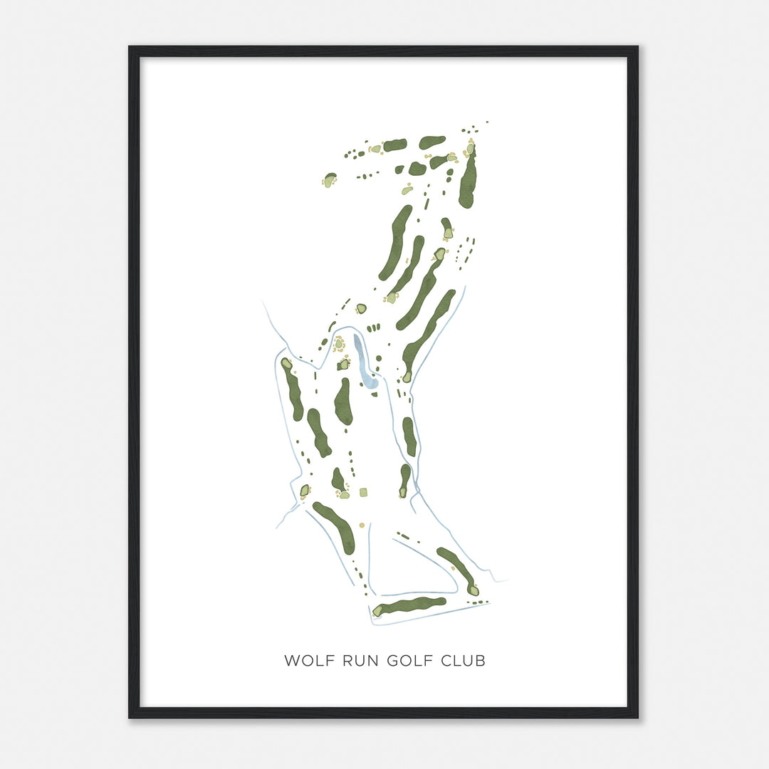 Print of Wolf Run Golf Club Modern Map