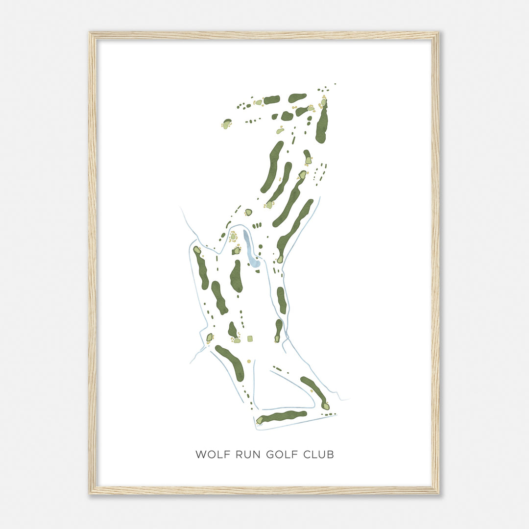 Print of Wolf Run Golf Club Modern Map