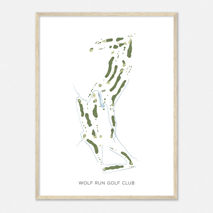 Print of Wolf Run Golf Club Modern Map