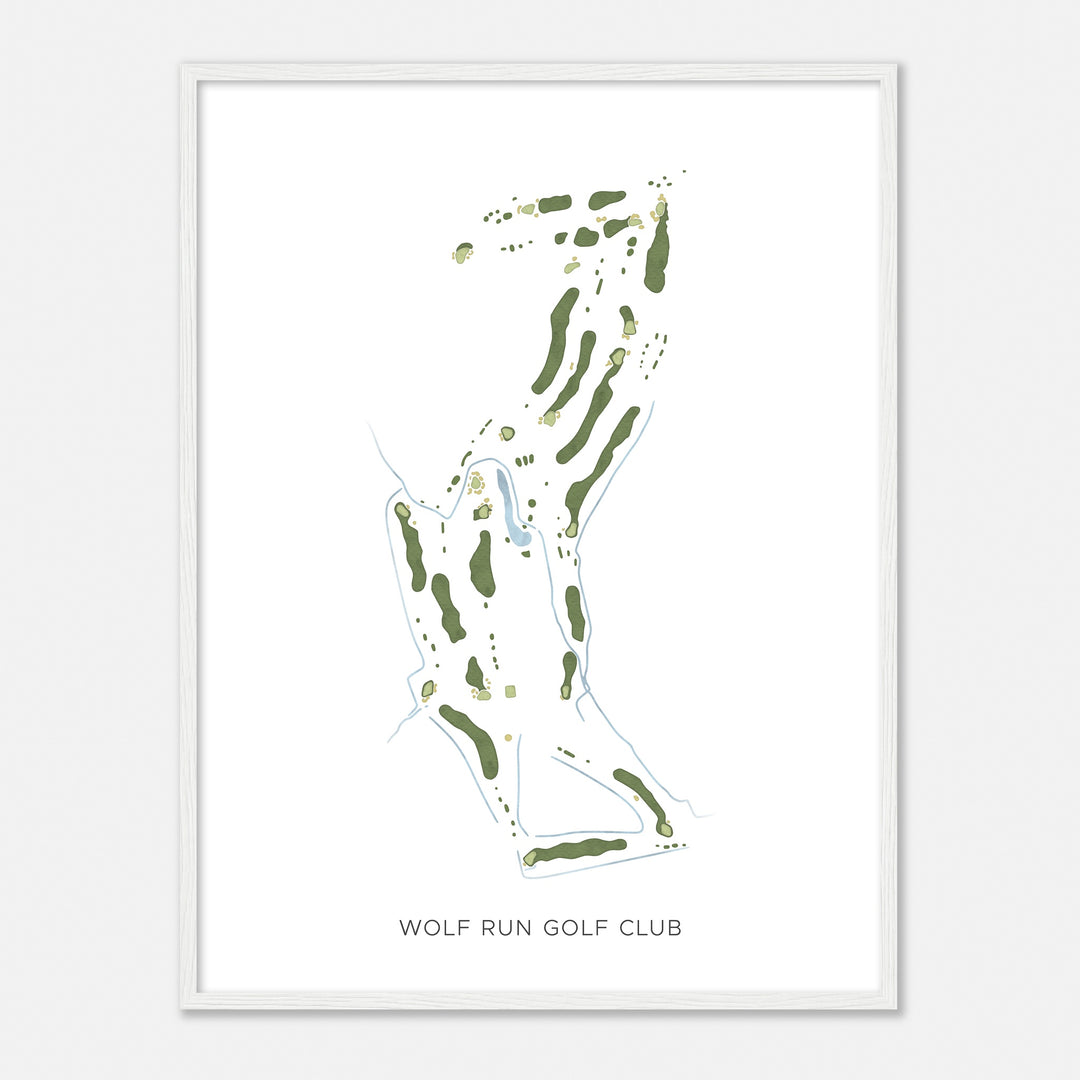 Print of Wolf Run Golf Club Modern Map