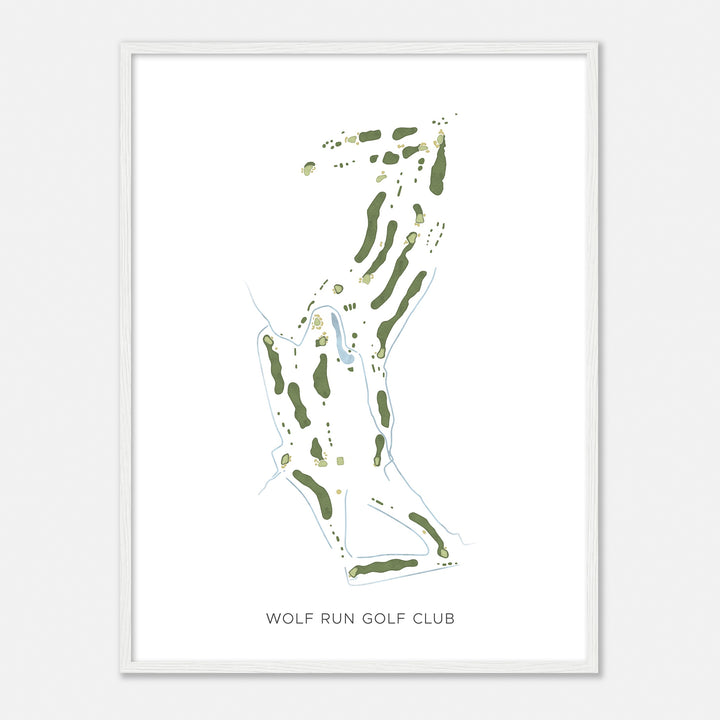 Print of Wolf Run Golf Club Modern Map