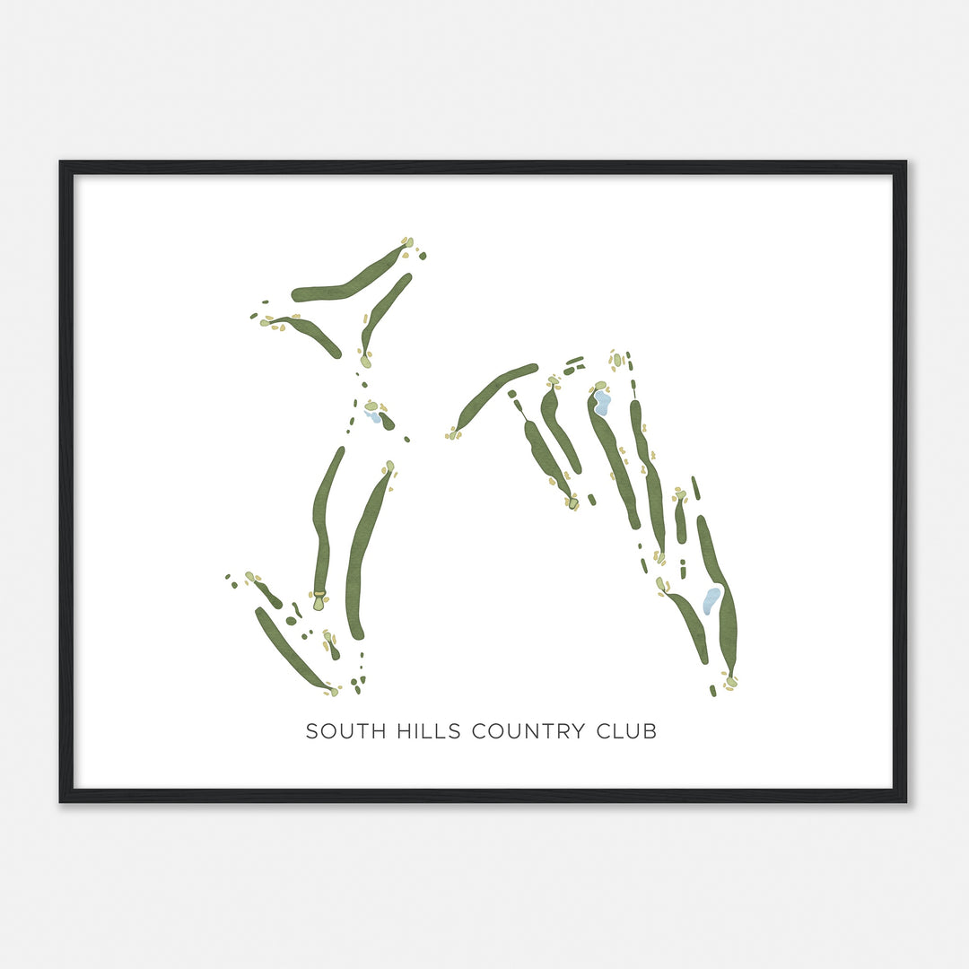 Print of South Hills Country Club Modern Map