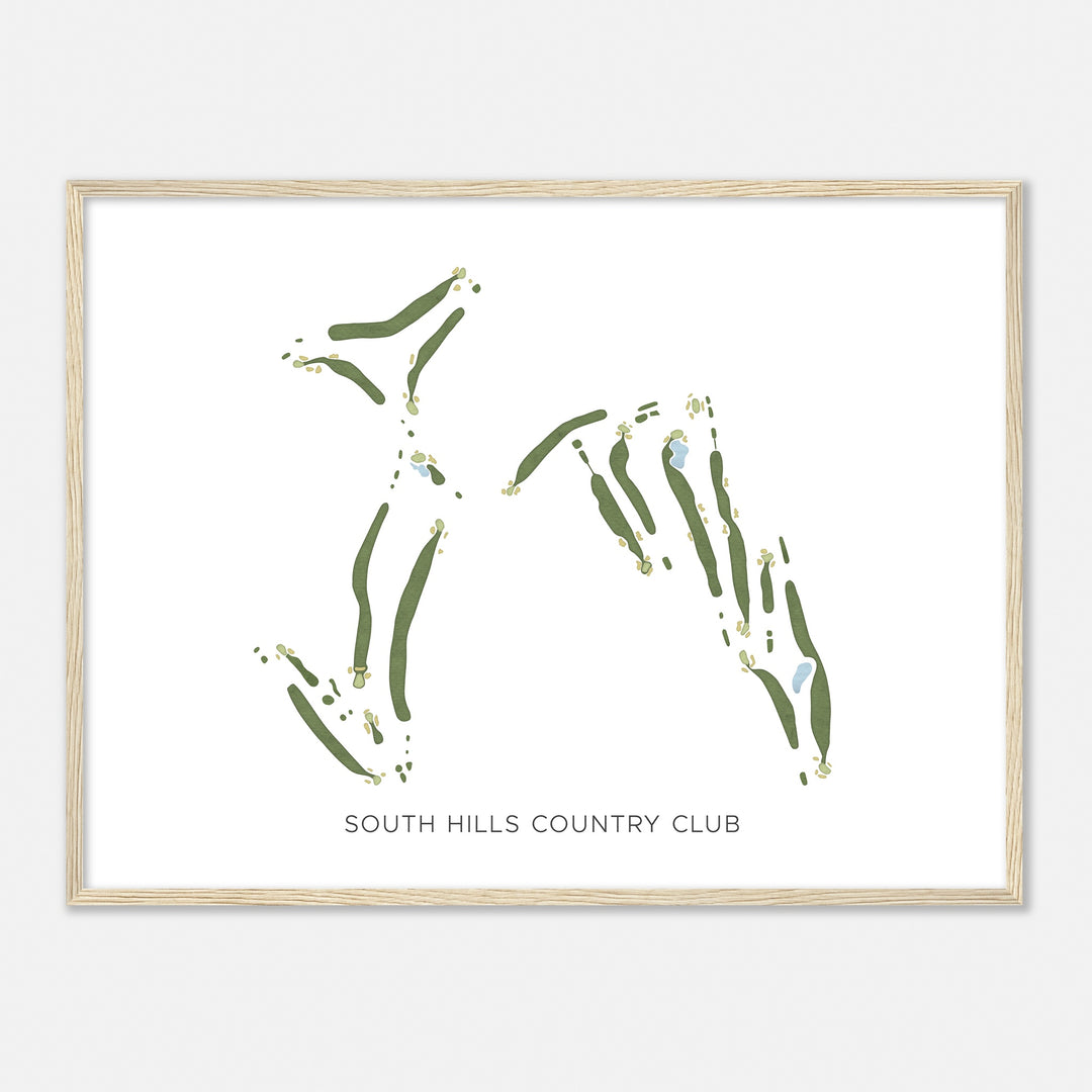 Print of South Hills Country Club Modern Map