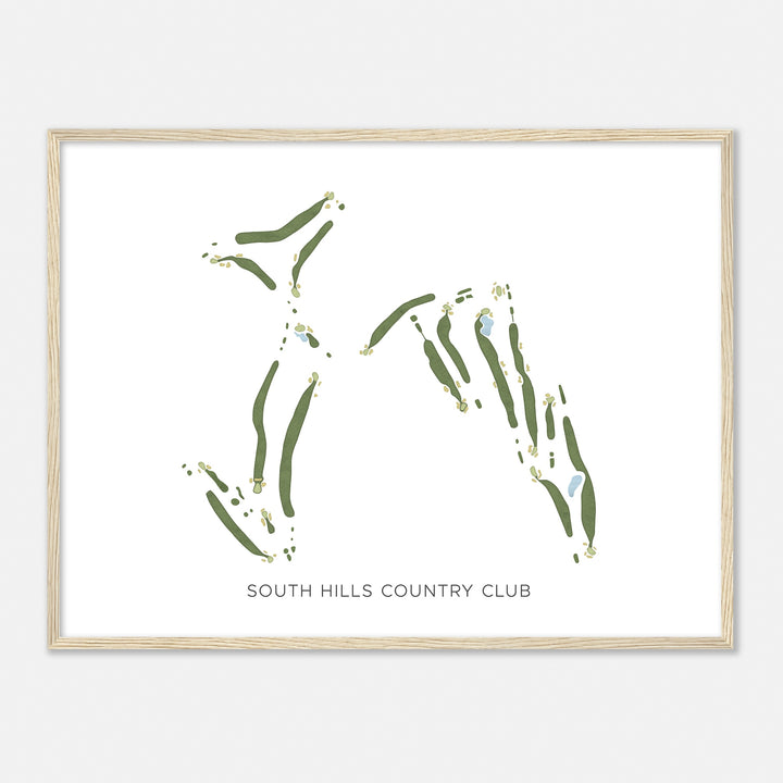 Print of South Hills Country Club Modern Map