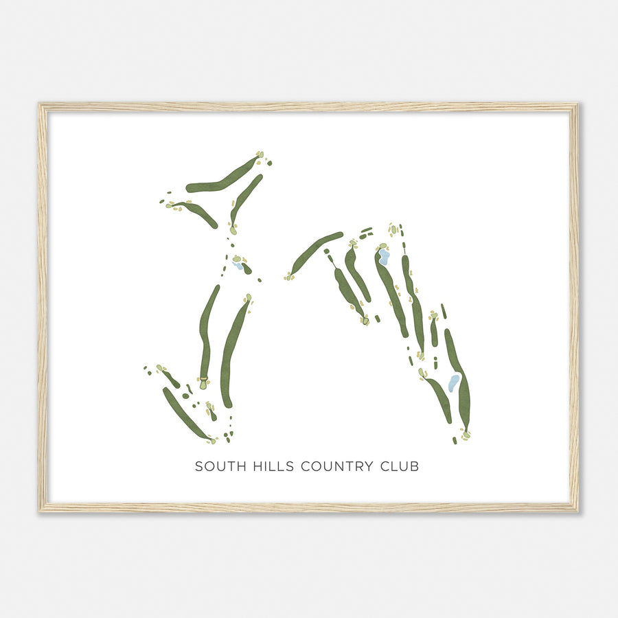 Print of South Hills Country Club Modern Map