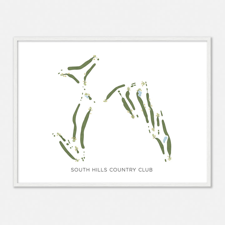 Print of South Hills Country Club Modern Map