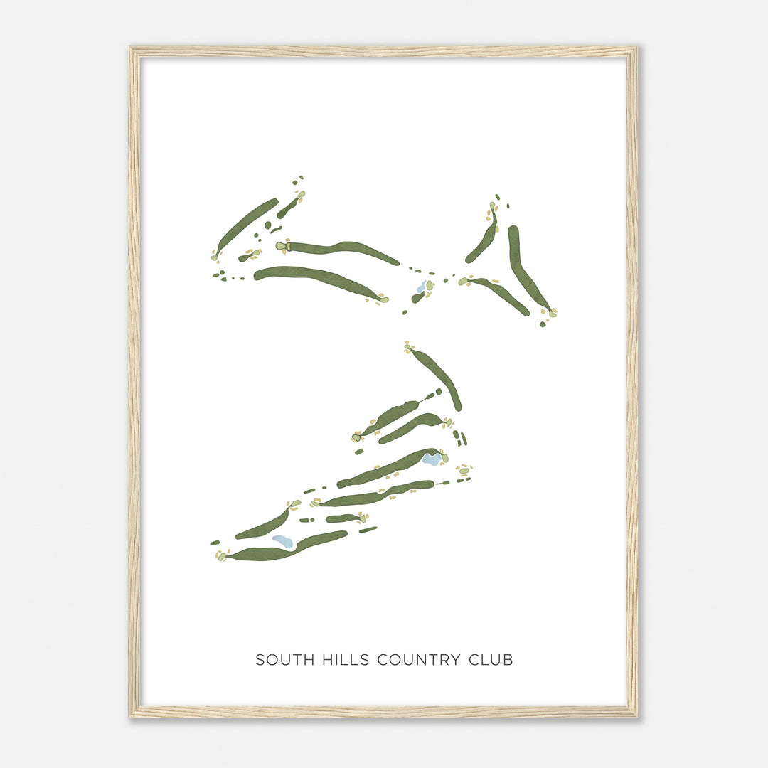 Print of South Hills Country Club Modern Map