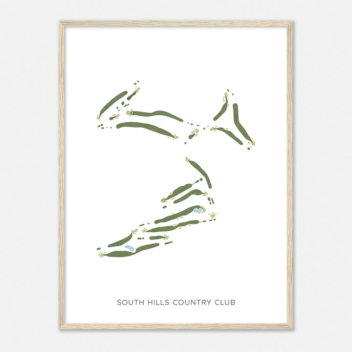 Print of South Hills Country Club Modern Map