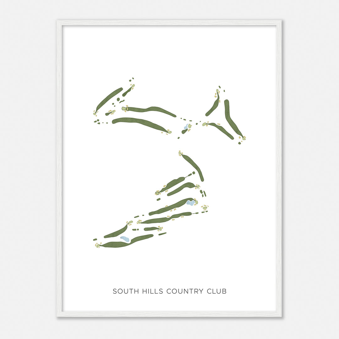 Print of South Hills Country Club Modern Map