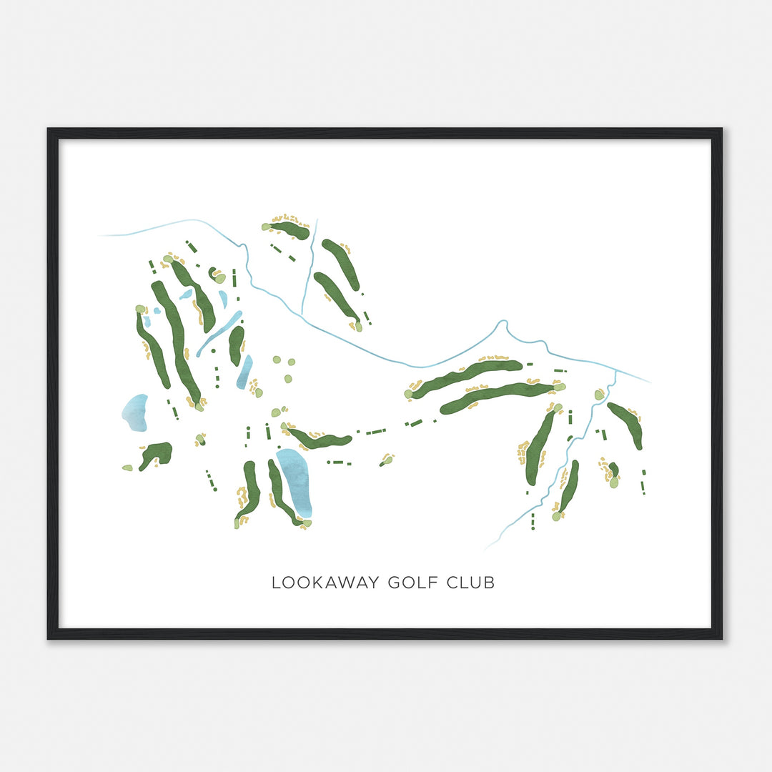 Print of Lookaway Golf Club Modern Map