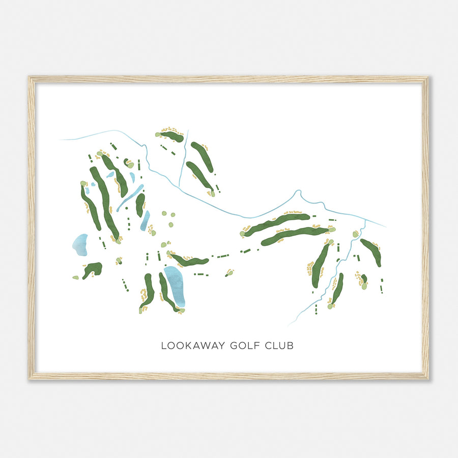 Print of Lookaway Golf Club Modern Map