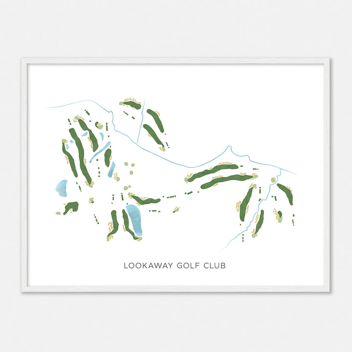 Print of Lookaway Golf Club Modern Map