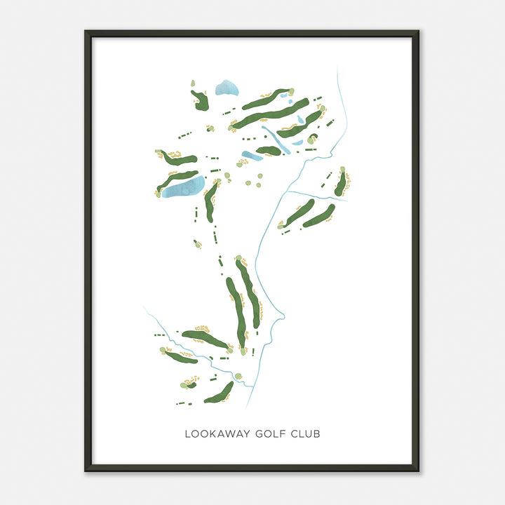 Print of Lookaway Golf Club Modern Map